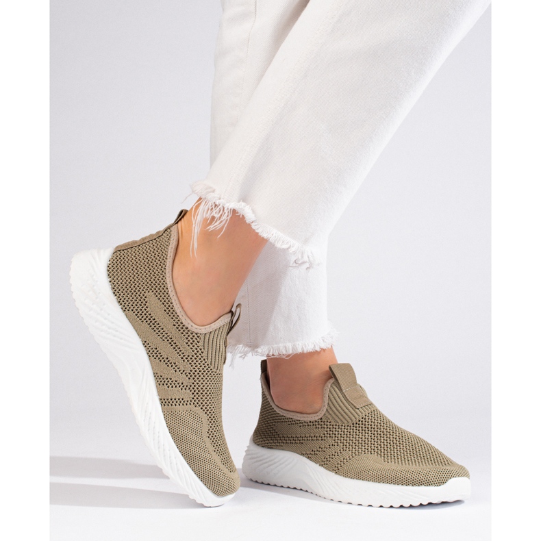 Chaussures de sport ajourées femme Shelovet vert 2 Chaussures de sport ajourées femme Shelovet vert 2