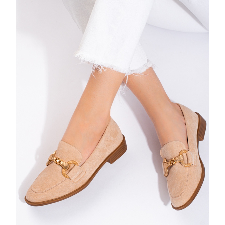Seastar Mocassins en daim beige Shelovet, femmes 2