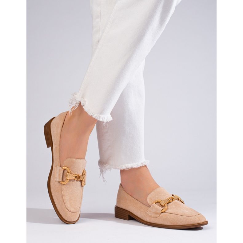 Seastar Mocassins en daim beige Shelovet, femmes 1