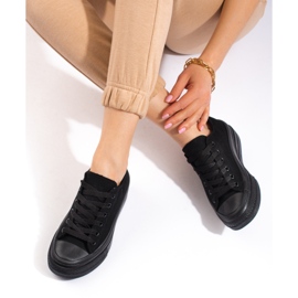 Baskets plateforme femme Shelovet noir 1