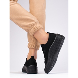 Baskets plateforme femme Shelovet noir 2