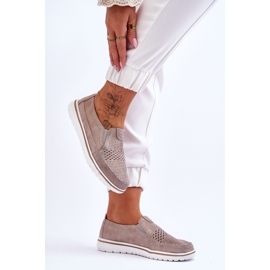 Mocassins Daim Beige-Doré Inez 8