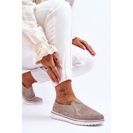 Mocassins Daim Beige-Doré Inez 7