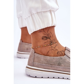 Mocassins Daim Beige-Doré Inez 6