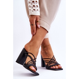 Sandales à Talons Hauts Avec Lanières Beckie Noires 2