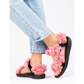 Sandales velcro roses parfumées Shelovet, femmes 1