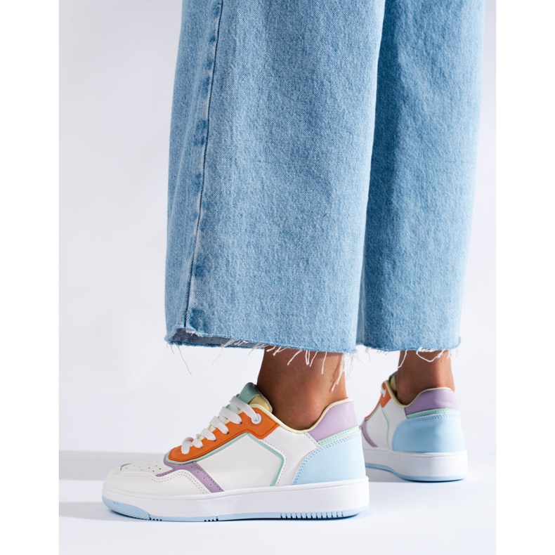 Chaussures de sport multicolores Shelovet pour femme blanche 1 Chaussures de sport multicolores Shelovet pour femme blanche 1