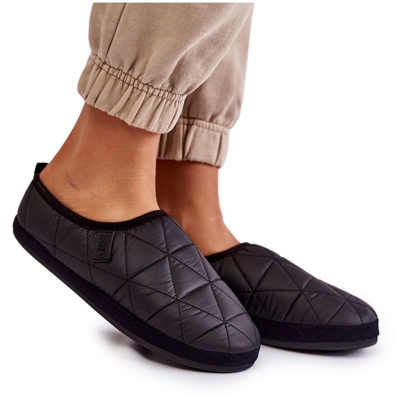 Pantoufles isolées pour femmes Big Star KK274606 noir 4
