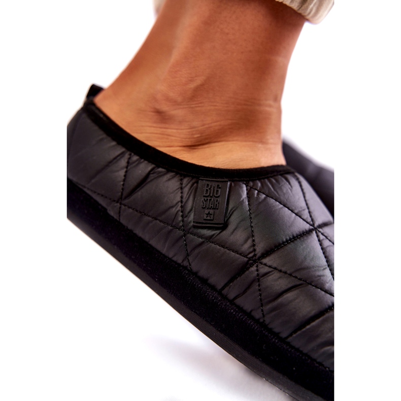 Pantoufles isolées pour femmes Big Star KK274606 noir 2