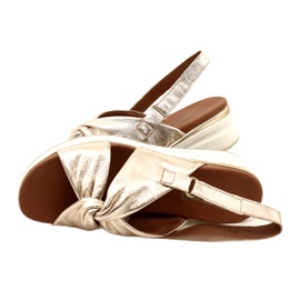 Caprice Sandales Cuir Métal Platino 9-28300-20 959 doré 7