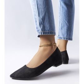Ballerines noires à petits talons Bérubé le noir 1