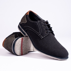 Chaussures textile homme Shelovet bleu marine noir 1