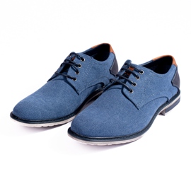 Chaussures textile homme Shelovet bleues 2