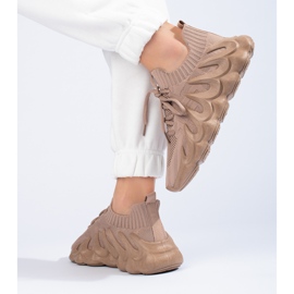 Baskets Shelovet en tissu marron, femmes brun 2