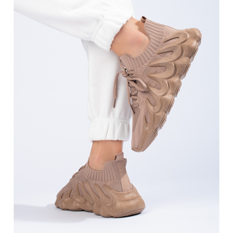 Baskets Shelovet en tissu marron, femmes brun 2