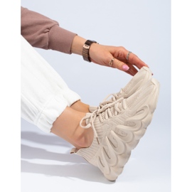 Baskets Shelovet en tissu beige, femmes 1