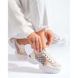 Baskets femme sur semelle épaisse beige Shelovet 1 Baskets femme sur semelle épaisse beige Shelovet 1