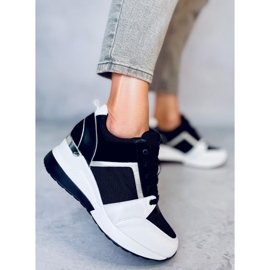 Baskets compensées Panda Diego NOIR/BLANC le noir 5