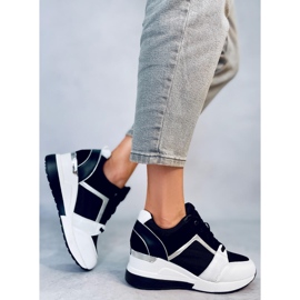 Baskets compensées Panda Diego NOIR/BLANC le noir 4