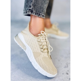 Kessi Baskets Chaussette Beige 2