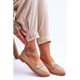 PS1 Mocassins Confortables en Daim pour Femme Beige Foncé Lucca 6