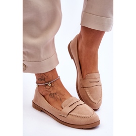 PS1 Mocassins Confortables en Daim pour Femme Beige Foncé Lucca 4