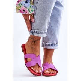 PS1 Chaussons Classiques en Daim pour Femme Violet Evana 1