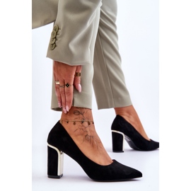 Escarpins à Talons Classiques en Daim Noir Elizabeth le noir 4