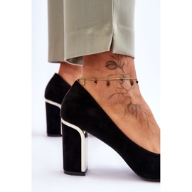 Escarpins à Talons Classiques en Daim Noir Elizabeth le noir 6