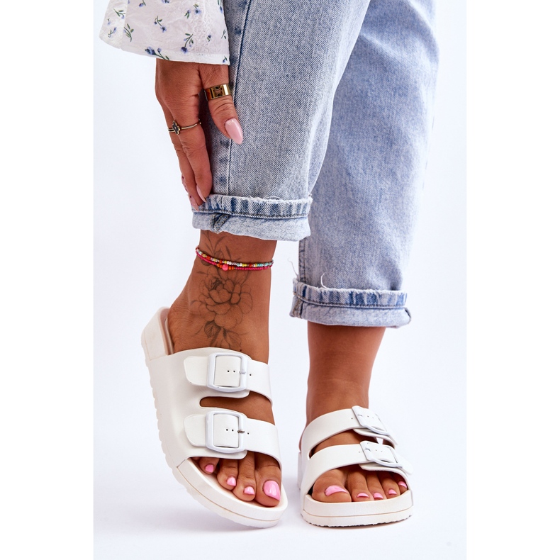 Chaussons Plateforme Femme Blanc Vertigo 1