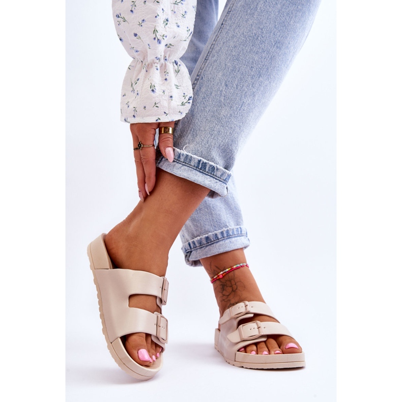 PS1 Pantoufles à plateforme vertigo beiges pour femmes 2