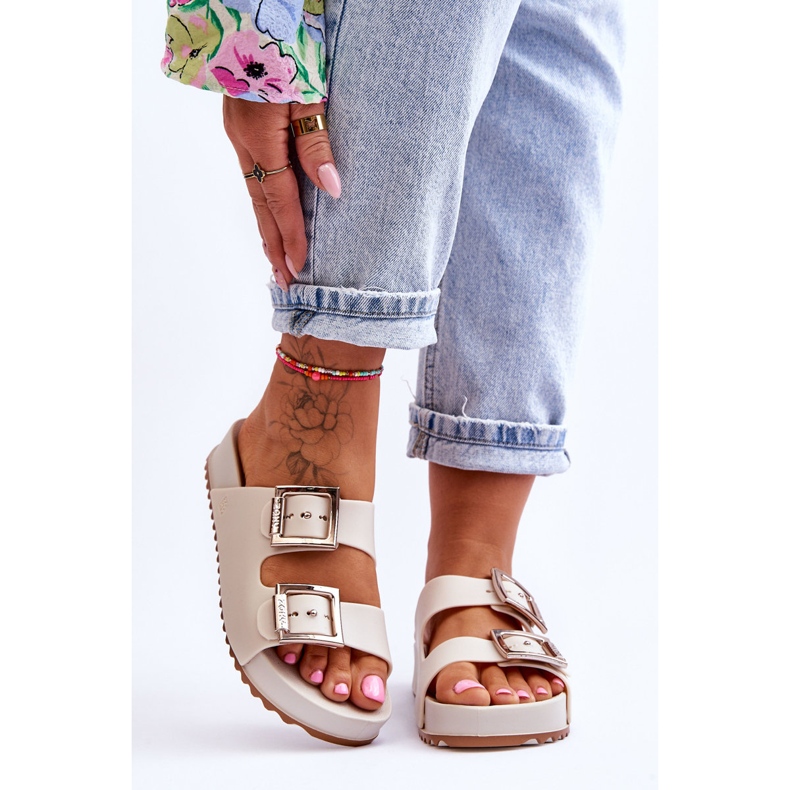 ZAXY HH285149 Chaussons Lisses pour Femme Beige Clair 1