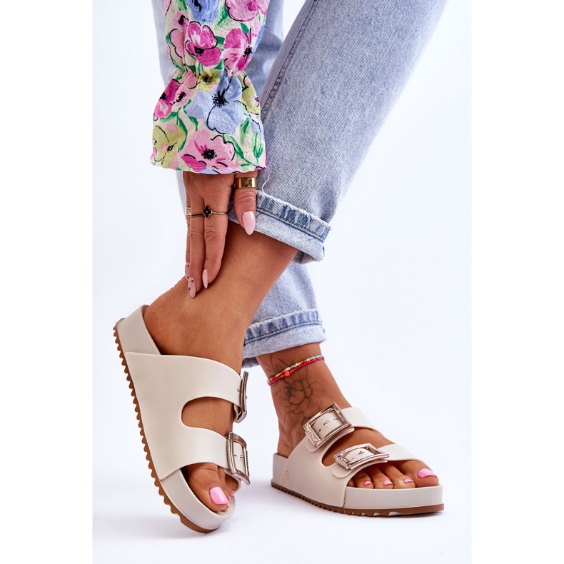 ZAXY HH285149 Chaussons Lisses pour Femme Beige Clair 2