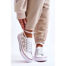 Baskets Lace Textile Femme Blanc Fergo blanche 1