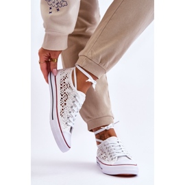 Baskets Lace Textile Femme Blanc Fergo blanche 2