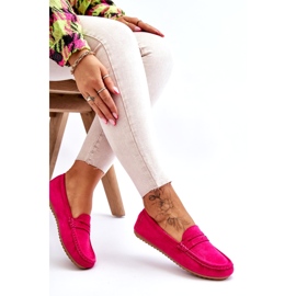 Mocassins Classiques en Daim pour Femme Fuchsia Ivana rose 3