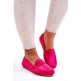 Mocassins Classiques en Daim pour Femme Fuchsia Ivana rose 2