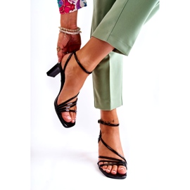 Sandales noires peintes pour femmes noires le noir 2