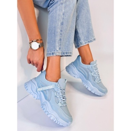 BM Baskets compensées bleues Bains 1
