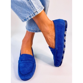 BM Mocassins femme en daim Anaya Bleu 3