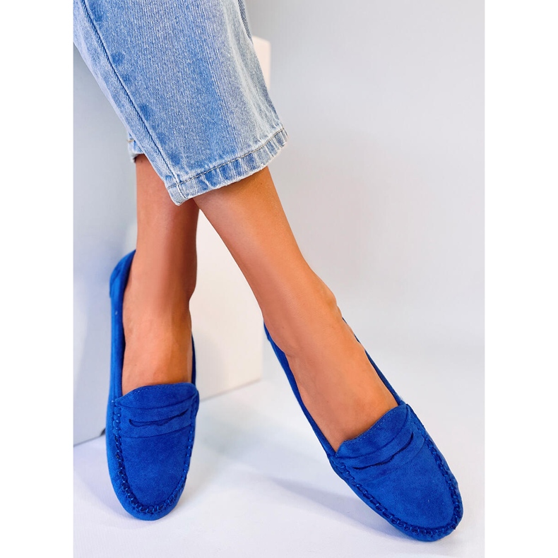 BM Mocassins femme en daim Anaya Bleu 2
