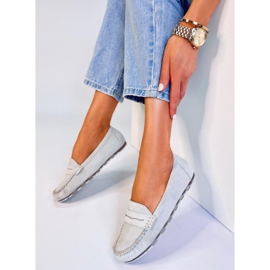 BM Anaya: Le mocassin suède Gris pour femme 2