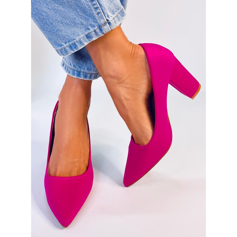 BM Escarpins à talons épais Eilish fuchsia rose 1