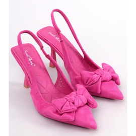 BM Escarpins à talon ouvert Shirley fuchsia rose 5