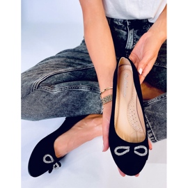 BM Benoit Ballerines en daim noir le noir 4