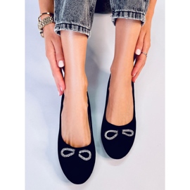 BM Benoit Ballerines en daim noir le noir 3