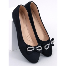 BM Benoit Ballerines en daim noir le noir 5