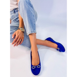 BM Benoit Ballerines daim nœud bleu 4