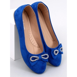 BM Benoit Ballerines daim nœud bleu 5
