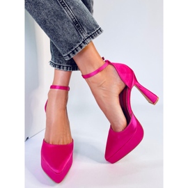 BM Escarpins à plateforme Carlie Fuchsia rose 3